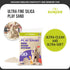 50 Lb PLYSAND50 Sun Joe Silica Play Sand for Sandbox, Sensory Table & Garden Spaces, Ultra Fine, Bag - Indoor