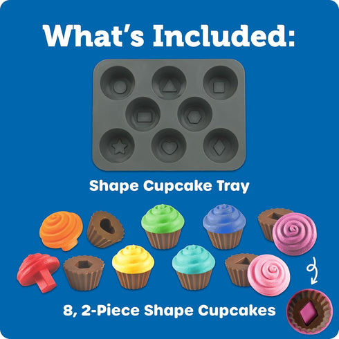 Learning Resources Smart Snacks Shape Sorting Cupcakes - Toddler Girl and Boys Toys, Play Food, Toy Kitchen Accesories