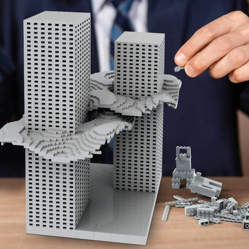 Lekebaby Building Bricks 1500 PCS Basic Blocks, Compatible with Major Brands (Gray)