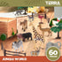 Terra by Battat – 60 Pcs Jungle World Animal Playset, Educational Toys for 3+ Year Old Kids, Realistic Animal Figurines