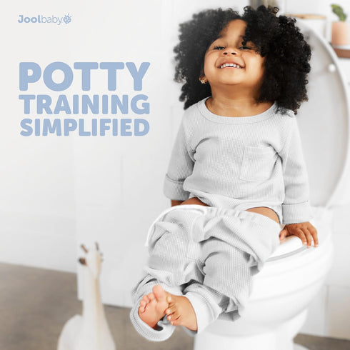 Jool Baby Potty Training Seat for Boys and Girls, Fits Round & Oval Toilets, Non-Slip with Splash Guard, Includes Free
