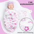Set 17-22 inch Reborn Doll Accessories Receiving Blanket for Reborn Baby Doll Clothing Adjustable Swaddle Blanket Hat
