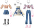 Geyoga 3 Set 12 Pcs Doll Clothes and Accessories for 12 Inch Dolls, Summer Casual Wear Outfits