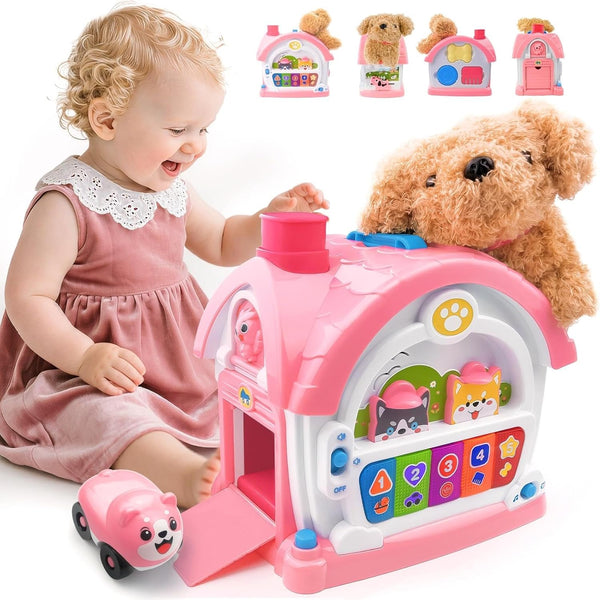 Toys for 1+ Year Old Girls 9-in-1 Montessori Musical Toddler Activity House