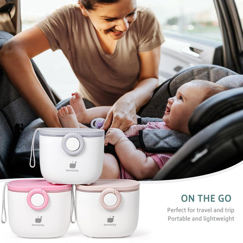 Termichy Baby Formula Dispenser, Portable Container with Scoop and Carry Handle for Travel, 500ml