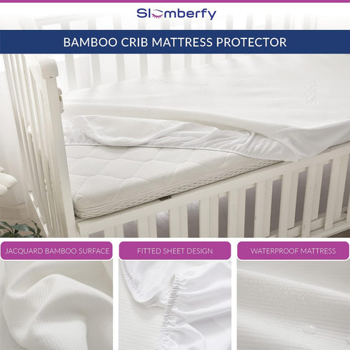 '-27x39 inches Mini Crib Mattress Protector by Slumberfy, Waterproof and Hypoallergenic Mattress Protector for Babies