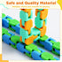 60 Packs Sotiff Wacky Track Fidget Toy Fidget Links Colorful Snake Toy Gift for Kids Adult Autism Stress Relief Therapy