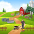 54 Set Playset Set, Pcs Play Farm Feed Food Accessories Toy Mini Educational Feed Includes Plastic Hay Bale Straw Heap