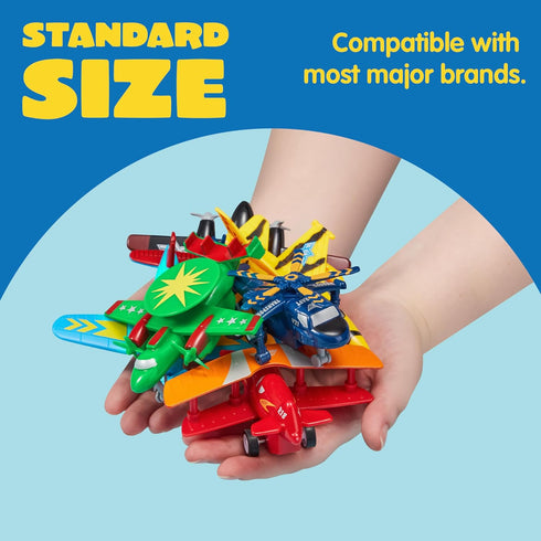 16 Playset, 3+ JOYIN Pcs Pull Back Airplane Toys, Boys Plane Aircraft Incl Helicopter, Fighter, Bomber, Gifts