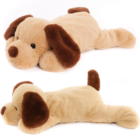 Pack 21.5 Inches, 2.3 lbs WEIGEDU Weighted Puppy Dog Stuffed Animal Plush Toy for Kids and Adults with Embroidered Eyes