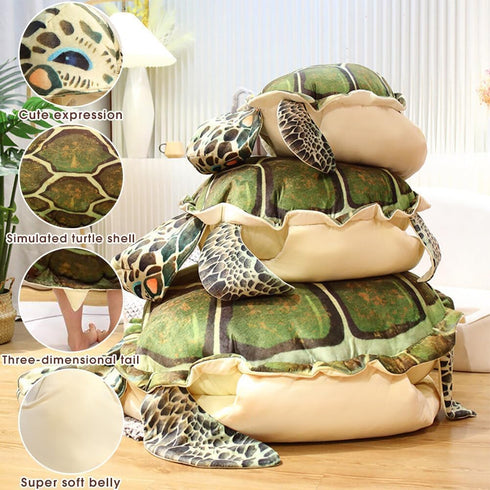 Wearable Turtle Shell Pillows, Creative Tortoise Plush Pillow Toy, Funny Dress Up Gifts for Boys and Girls