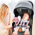 Musical Owl Rattle and Hanging Stroller Toys for Babies 0-6 Months, Pink Elephant Car Seat Toys for Newborn Girls