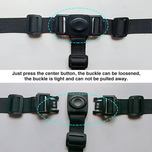 LYHHALO 3 Point Harness Seat Belt High Chair Straps Duty, Adjustable Durable Polyester, high Chair Replacement