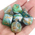 Set CiaraQ DND Polyhedral Dice with Dice Bag for Dungeons and Dragons RPG MTG Role Playing Table Games (Green Mixed