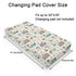 Baby Zoo Safari Animals Train Changing Pad Covers Leopard Giraffe Zebra Hippo Flamingo Tropical Leaves Baby Changing Table Pad Sheet for Boy Girl Soft Breathable Stretchy Changing Table Mat 32''x16''