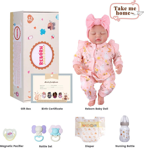 20 Inch 3+ BABESIDE Lifelike Reborn Baby Dolls Girl - Realistic Newborn Baby Doll with Poseable Body, Real Life Baby