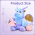 Animal,6 Mommy 3 Tezituor Purple Stuffed Dinosaur for Girls,Cute Dragon Stuffed Pcs Dino Plush Toy with Baby