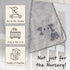 Baby Blanket with Elephant Embroidery, Unisex, Super Soft, Jungle Animal Safari Collection, Gray/Multicoloured, 30x40