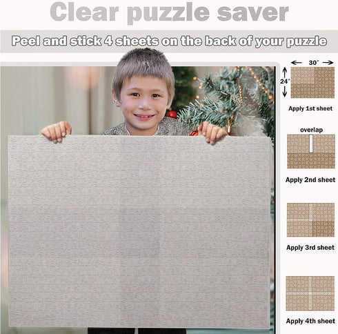 Preserve 2 x 1000 Piece Puzzle - Clear Glue Sheets for Jigsaw Puzzle Saver, Peel and Stick Adhesive