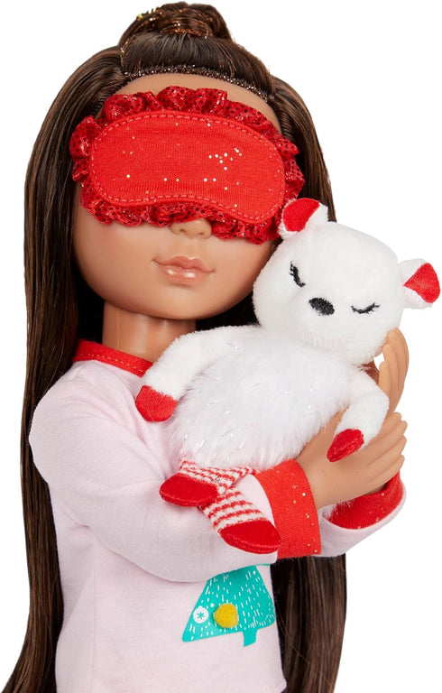 Glitter Girls 14-inch Doll Outfit - Christmas Doll Clothes, Festive Pajama Set with Slippers for 14-inch Dolls