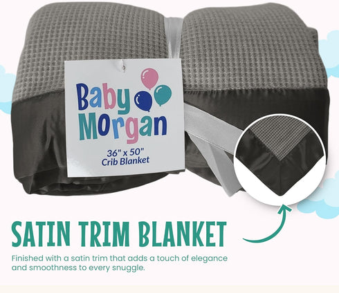 Cozy 36" 50" Blankets Thermal Waffle Baby Blanket Crib Bedding - Soft Warm Infant Thermal Cover for Nursery Stroller