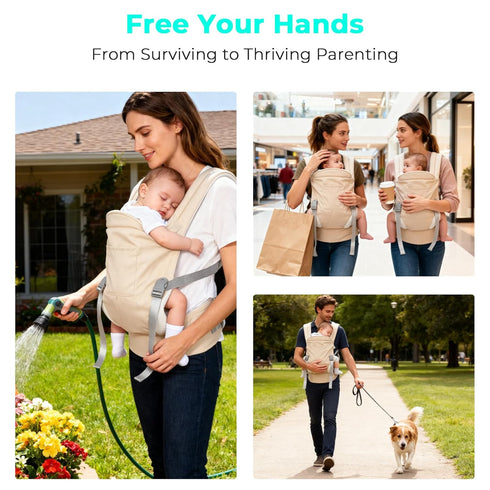 3 Backpack (7-35lbs) CycleMore Baby Carrier Newborn to Toddler - Soft Structured Carrier with Hip Healthy Design, Carry
