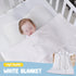 36x50 Booulfi Baby Blanket Newborn Boys Girls Satin Trim White Baby Blankets Baptism Christening Baby Shawl Neutral