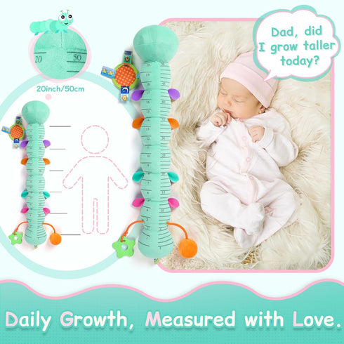 0-3-6-12 Tummy Baby Toys Sensory Musical Animal Stuffed Toy for Infant Months Time Newborn, Plush Caterpillar
