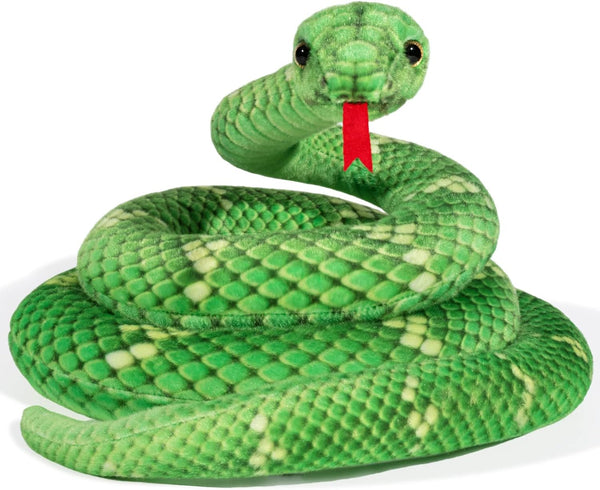 71in Large Snake Plush - Stuffed Animal Toy Snakes for Kids, Giant Lifelike Plush Snake for Birthday Gift Party Prank