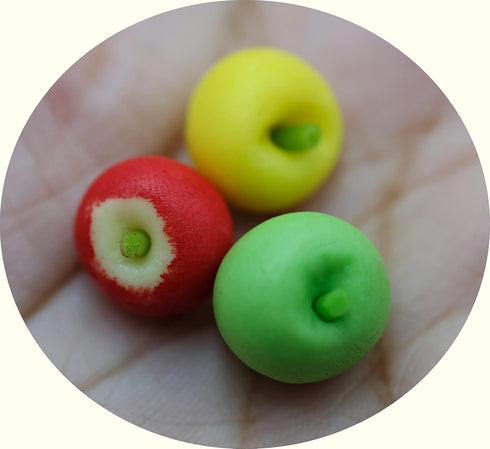 1shopforyou 20 no.1 Realistic Fake Fruit Artificial Lifelike Mix Apple pcs Dollhouse Miniatures Food Kitchen