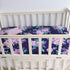 Girl Crib Sheet, Purple Flower Nursery Bed, Flower Sheets for Baby Toddler Mattress, Stretchy and Soft Premium Crib