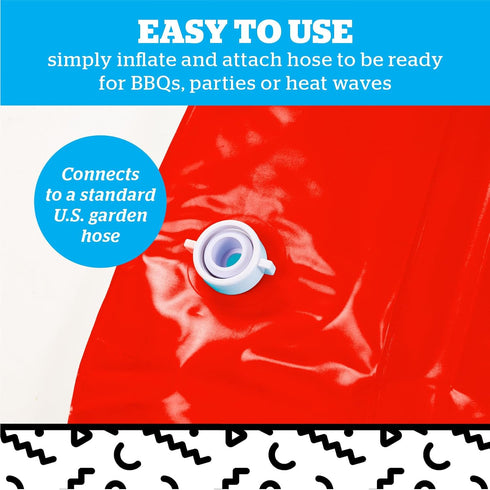 BigMouth Inc Splash Pad Sprinkler, Outdoor Water Toy for Kids, Strawberry Design for Summer Fun