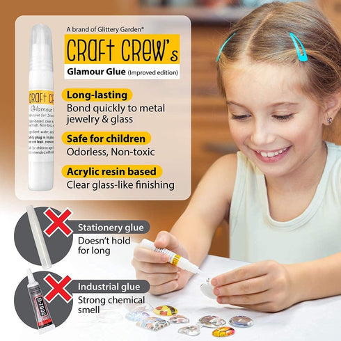 Girls Jewelry Making Kit, Best Crafting Set with Glass Beads & Charms for Necklaces & Bracelets