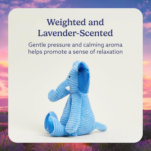 warmies Microwavable & Weighted Stuffed Animals, Elephant - Heated Stuffed Animal Plushie for Warmth & Comfort - Cute