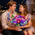 Set 1274 12+ PLAXSOON Moon Flower Bouquet Building with Lights, Mothers Day Flowers Botanicals Building Block Kit, PCS