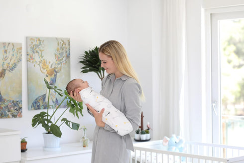BaeBae Goods Large Black Triangles Swaddle Wrap