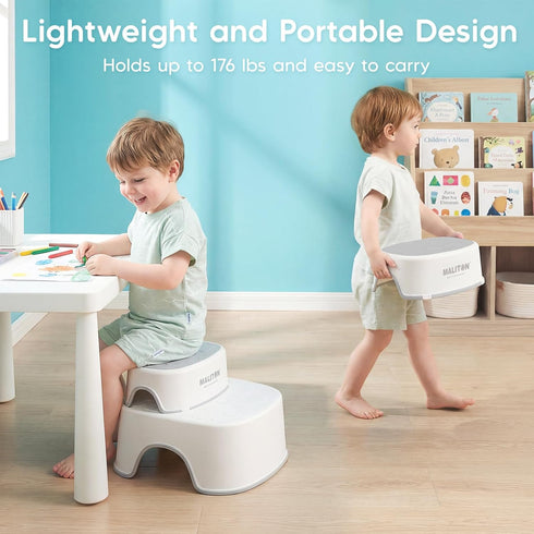 Set(One Maliton Baby Potty Training Seat with Step Stool, Potty Training Toilet for Boys Girls, Anti-Slip Toddler Stool