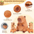 5-in-1 5PCS Set Mommy 4 3 8 SuzziPals Sitting Capybara Stuffed Animals with Babies Inside, Capybara Plush with & Babie