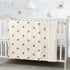 30''X40'' 75X100cm CREVENT Organic Muslin Cotton Baby Blanket for Newborns, Soft Mink Backing, Essential for Baby