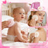 MMRYLEPTY 5 Set, 21oz Pcs Body Powder Puff Pink Glass Powder Container with Lid, Soft Powder Puffs & Spoons, Washable