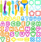 LCY WEDSHI Dough Tool Set, 56 Pcs Dough Tools Sets for Kids