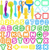 LCY WEDSHI Dough Tool Set, 56 Pcs Dough Tools Sets for Kids