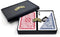 Copag Legacy Design Playing Cards - 100% Plastic, Bridge Size (Narrow) Regular Index Red/Blue