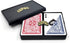 Copag Legacy Design Playing Cards - 100% Plastic, Bridge Size (Narrow) Regular Index Red/Blue