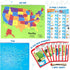 Country- 5-8 6-9 5-8-10 Imagimake Mapology United States Flash Card Puzzle with Flags, Capitals | Educational Toy