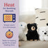 warmies Microwavable & Weighted Stuffed Animals, Black Bear - Heated Stuffed Animal Plushie for Warmth & Comfort - Cute