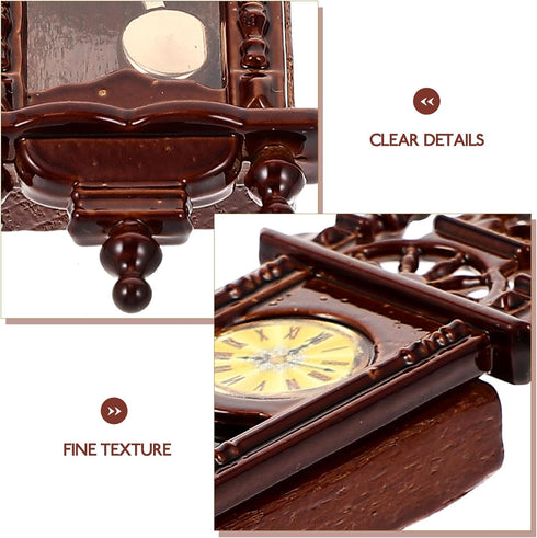 Miniature Dollhouse Wall Clock - Perfect for Photography & Decor