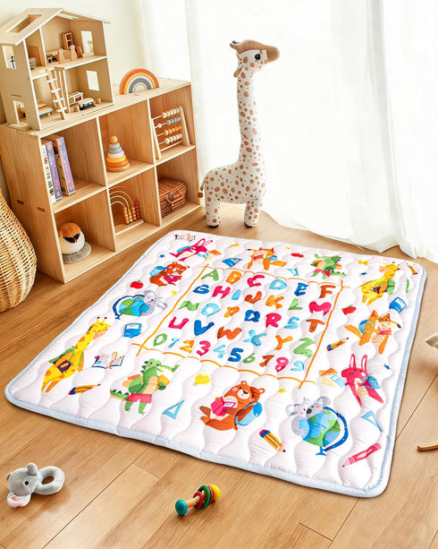 50x50 Baby Play Mat, Mat with Super Soft Touch, Activity Mat with Upgraded Anti-Slip Bottom, Machine Washable Crawling