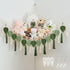 Pretty Jolly Stuffed Animal Storage with Hand Woven Leaf Tassels Hammock Corner