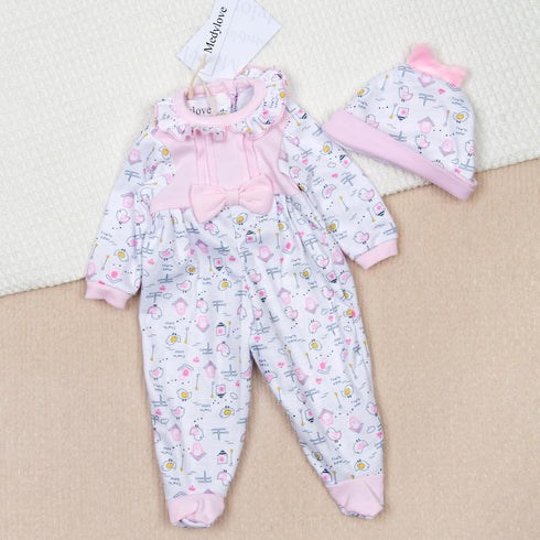 2Pcs Medylove Reborn Baby Dolls Girls Clothes for 16-18 Inch Dolls, Pink Outfit